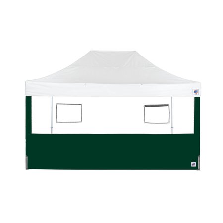 E-Z UP TAA Compliant Food Booth Sidewall, 15' W x 15' H, Forest Green SW3FB15FXTFG